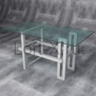 Обеденный стол "Zenlex" серебристо-серый