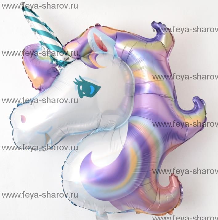 Шар Единорог Фиолетовый 112 см