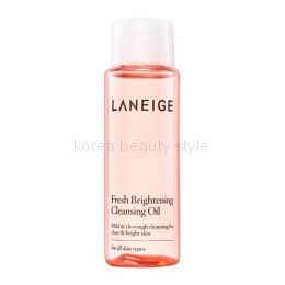 LANEIGE  Fresh Brightening Cleansing Oil  (25 ml) - гидрофильное масло для качественного  очищения,  придающее  Вашей коже свежий, сияющий вид от бренда LANEIGE ( мини-версия 25 мл).