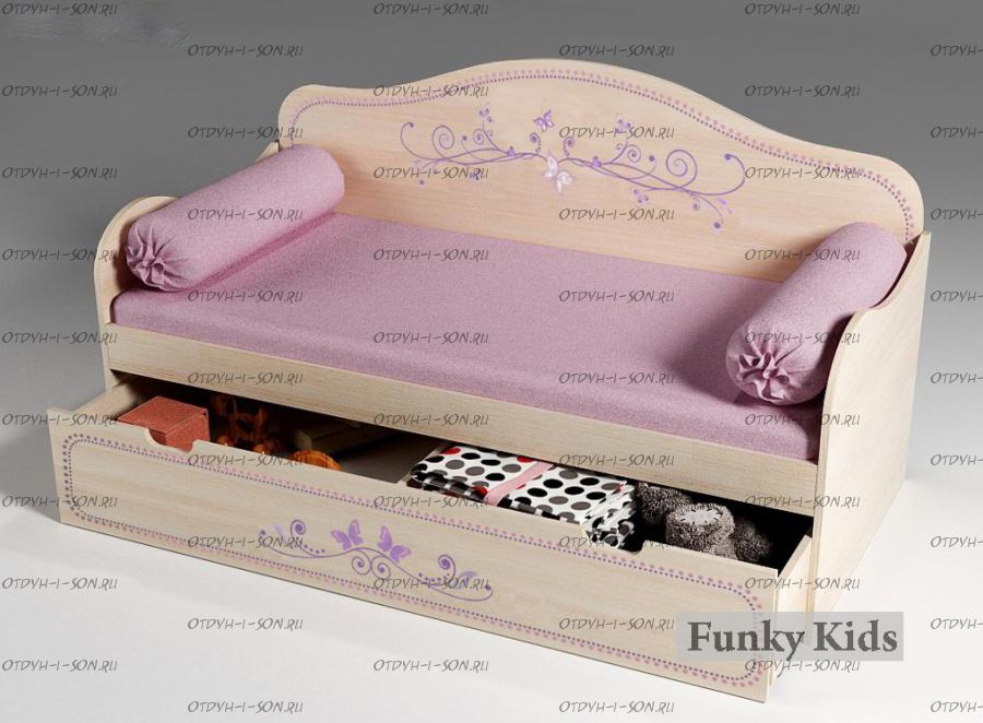 Кровать со спинкой Фанки Лилак, арт. 40021 (70х160)