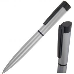 заказать серебристые  металлические ручки с логотипом