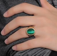 Кольцо с зеленым Опалом