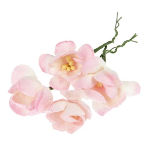 Декор для творчества, сакура нежно-розовая, d=3.5 см, набор 4 шт.