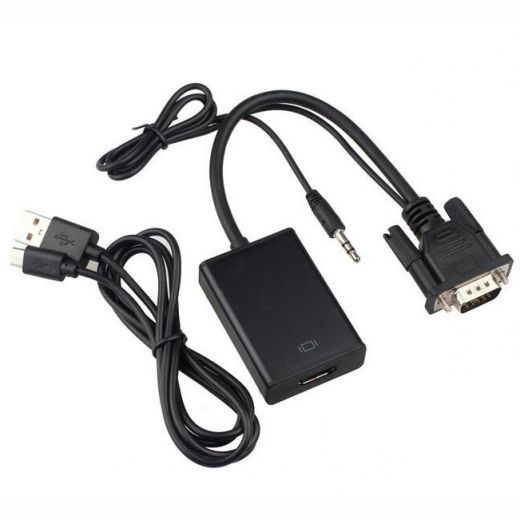 Адаптер VGA(m)-HDMI(f) c передачей аудио-сигнала и питанием