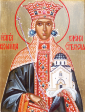 Икона Елена Сербская (копия старинной)