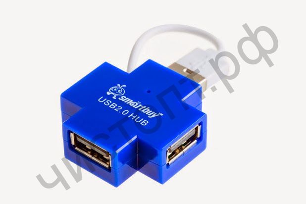 USB HUB USB-хаб Smartbuy 6900 4 порта голубой (SBHA-6900-B)