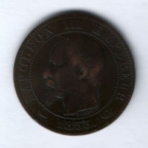 5 сантимов 1855 г.  W Франция