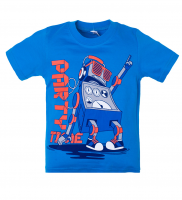 Синяя футболка Робот для мальчика