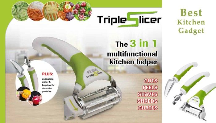 Набор Приборов Для Нарезки Овощей И Фруктов Triple Slicer 3-В-1