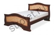 Кровать "ЛЮДМИЛА-14" тонированная темный орех