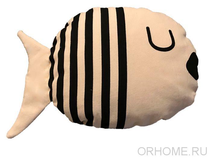 Декоративная подушка "Рыбка в полоску"