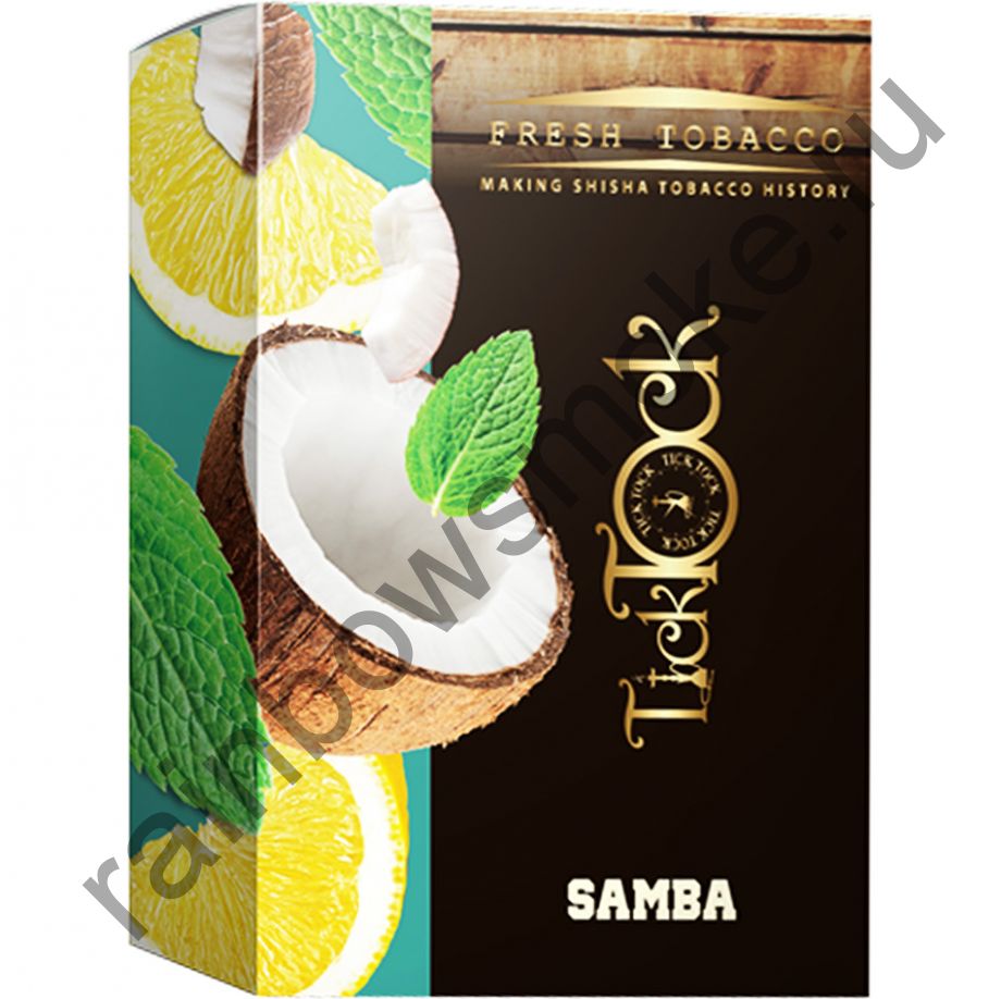 Tick Tock Hookah 100 гр - Samba (Coconut Lemon Mint) (Кокос, Лимон и Мята)