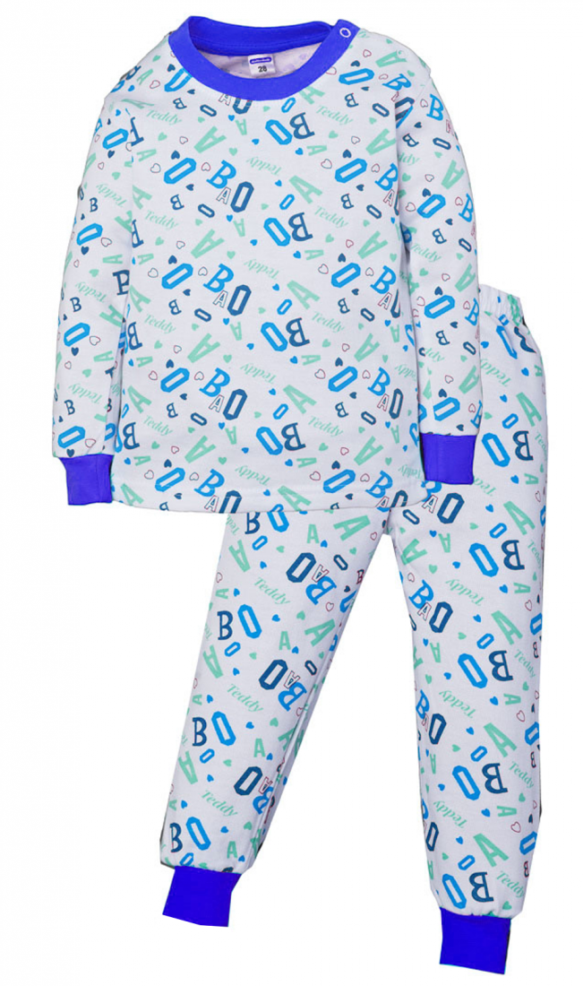 Пижама Алфавит для мальчика белого цвета
