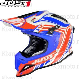 Шлем Just1 J12 Flame MX, Красно-синий