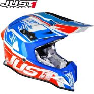 Шлем Just1 J12 Dominator, Бело-красно-синий