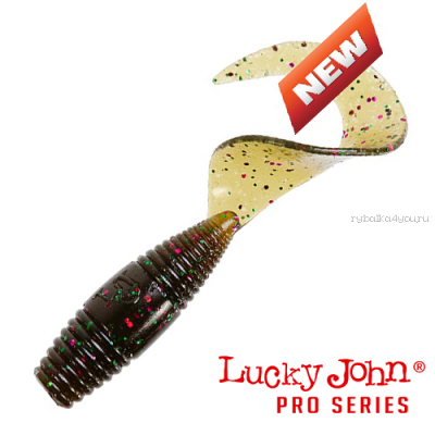 Твистер Lucky John Pro Series J.I.B. TAIL 1,5" / 38 мм / цвет S21/ 15 шт