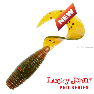 Твистер Lucky John Pro Series J.I.B. TAIL 1,5" / 38 мм / цвет РА16/ 15 шт