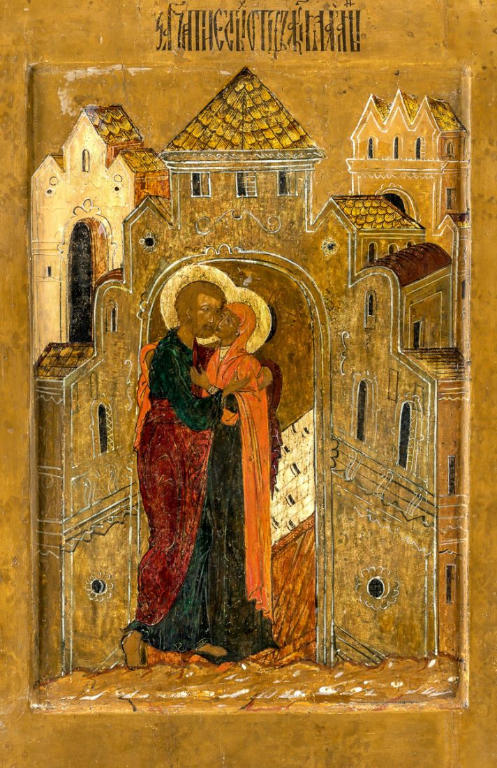 Икона Зачатие Пресвятой Богородицы (копия старинной)