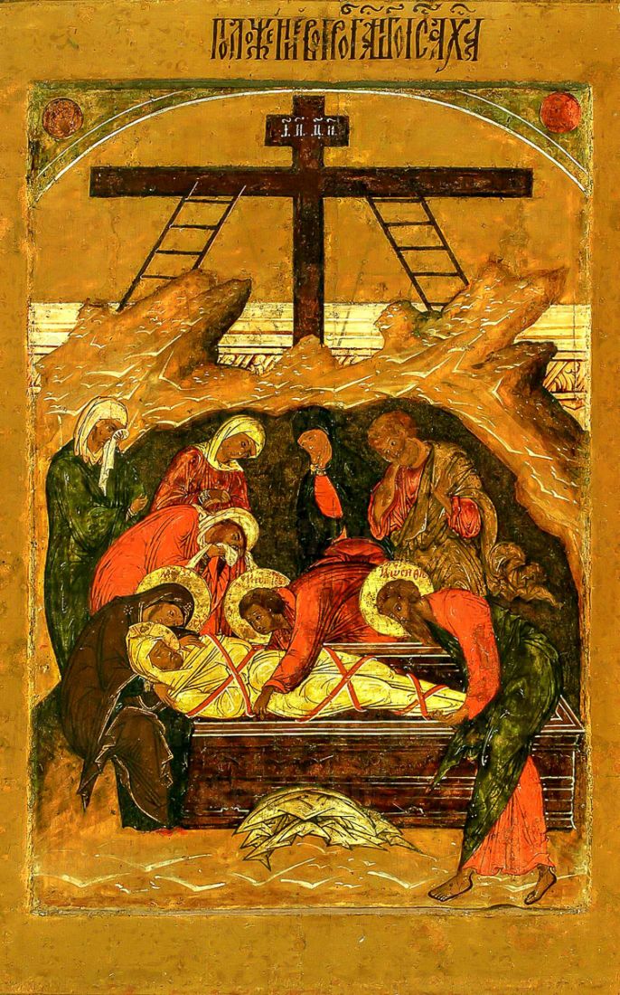 Икона Положение во гроб (копия старинной)