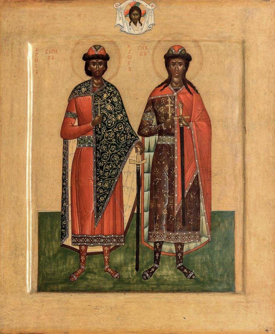 Икона Борис и Глеб (копия старинной)