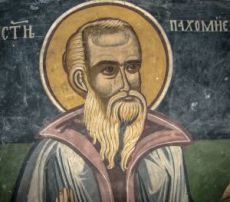 Икона Пахомий Великий (копия старинной)