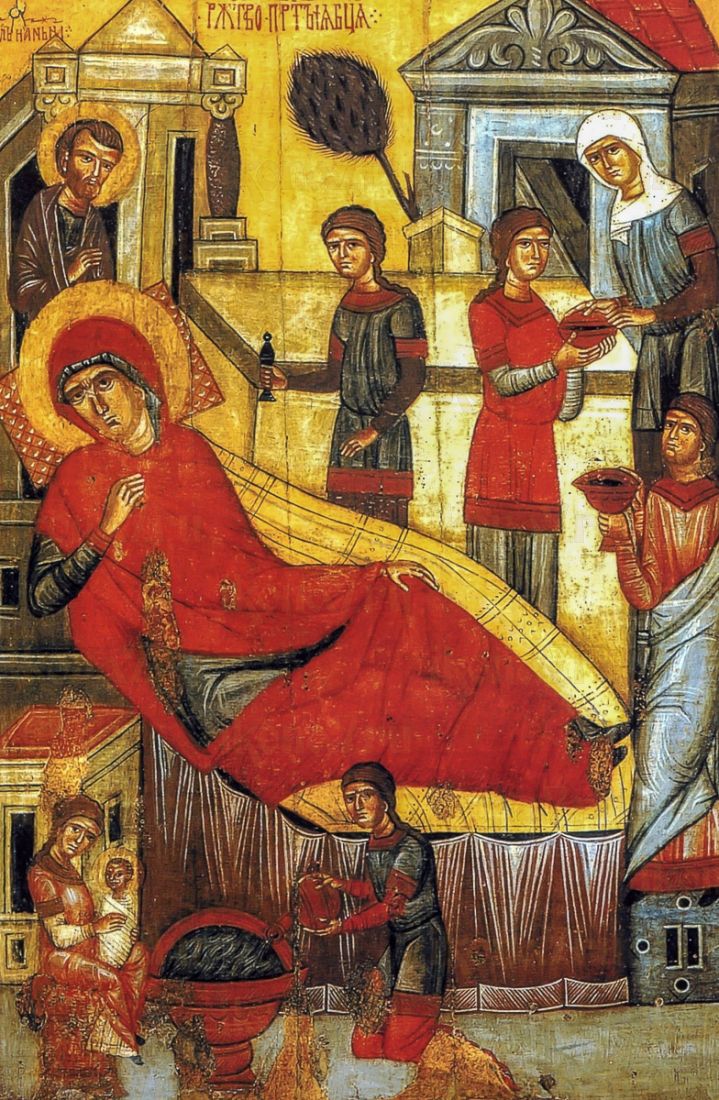 Икона Рождество Пресвятой Богородицы (копия 14 века)