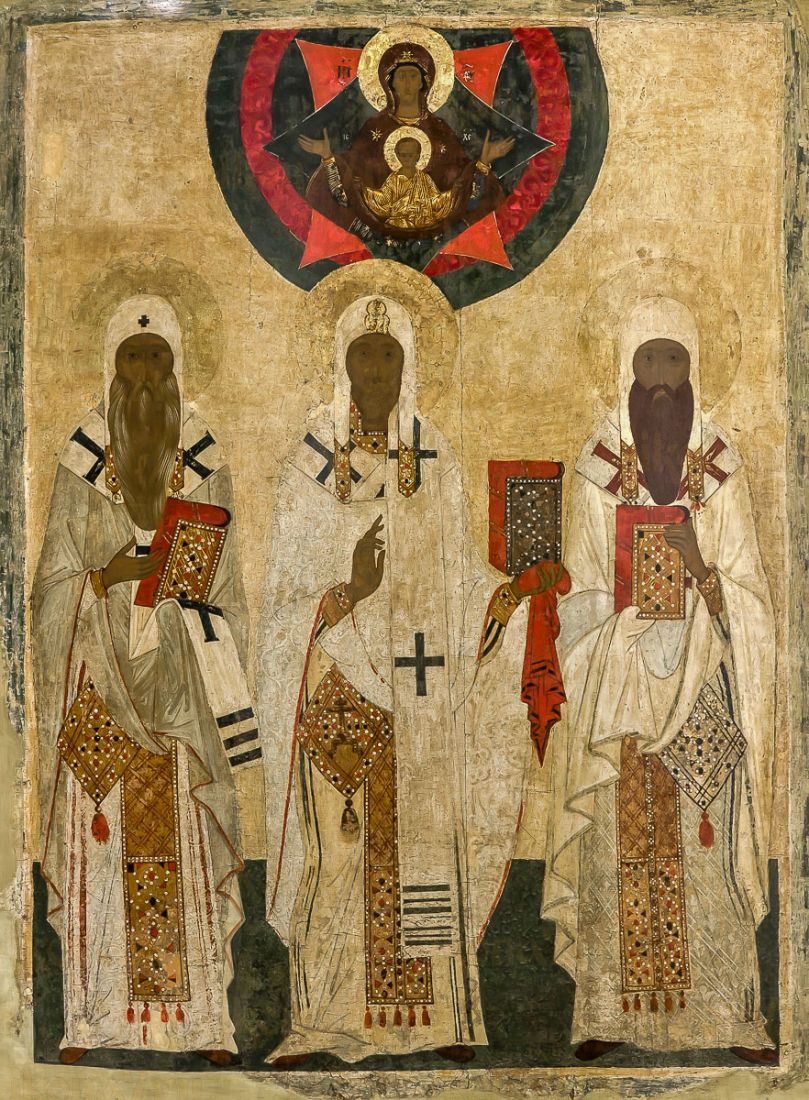 Икона Леонтий, Исайя и Игнатий Ростовские (копия старинной)