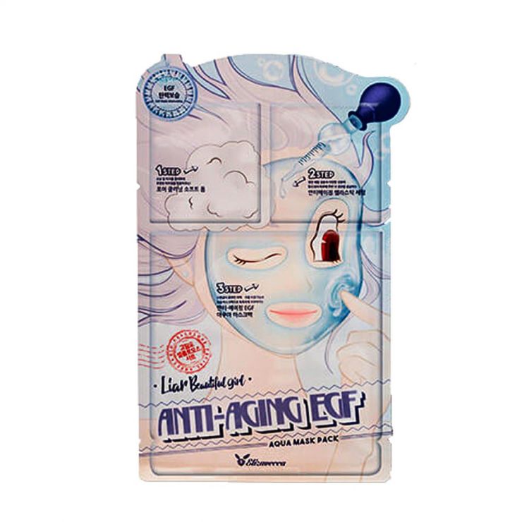 Elizavecca 3-шаговая маска для лица антивозрастная 3-step anti-aging Egf mask pack