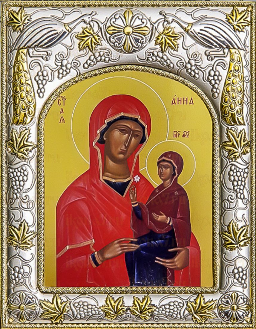 Анна Праведная, мать Богородицы (14х18), серебро