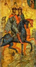 Икона Борис и Глеб (копия 14 века)