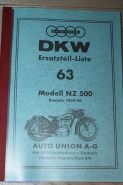 Каталог з/ч DKW NZ 500