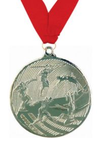 Медаль Легкая атлетика наградная с лентой 2 место 50 мм