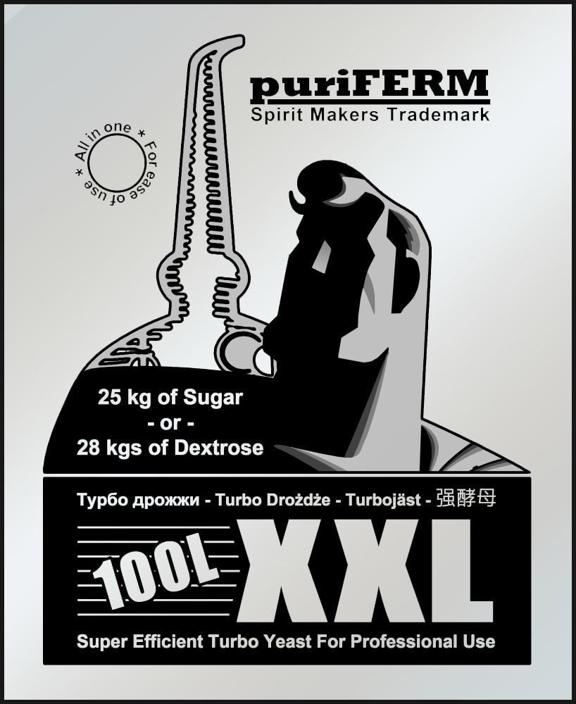 Турбо дрожжи Puriferm UK-XXL на 100 литров браги