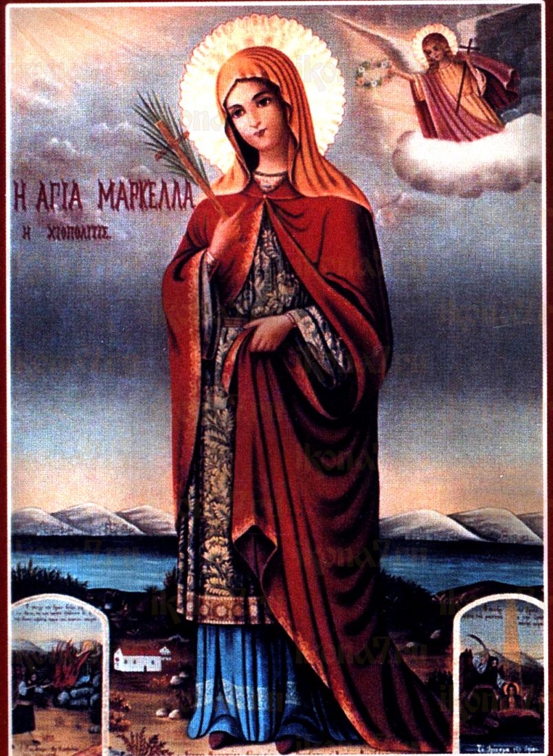 Маркелла Хиосская  (рукописная икона)