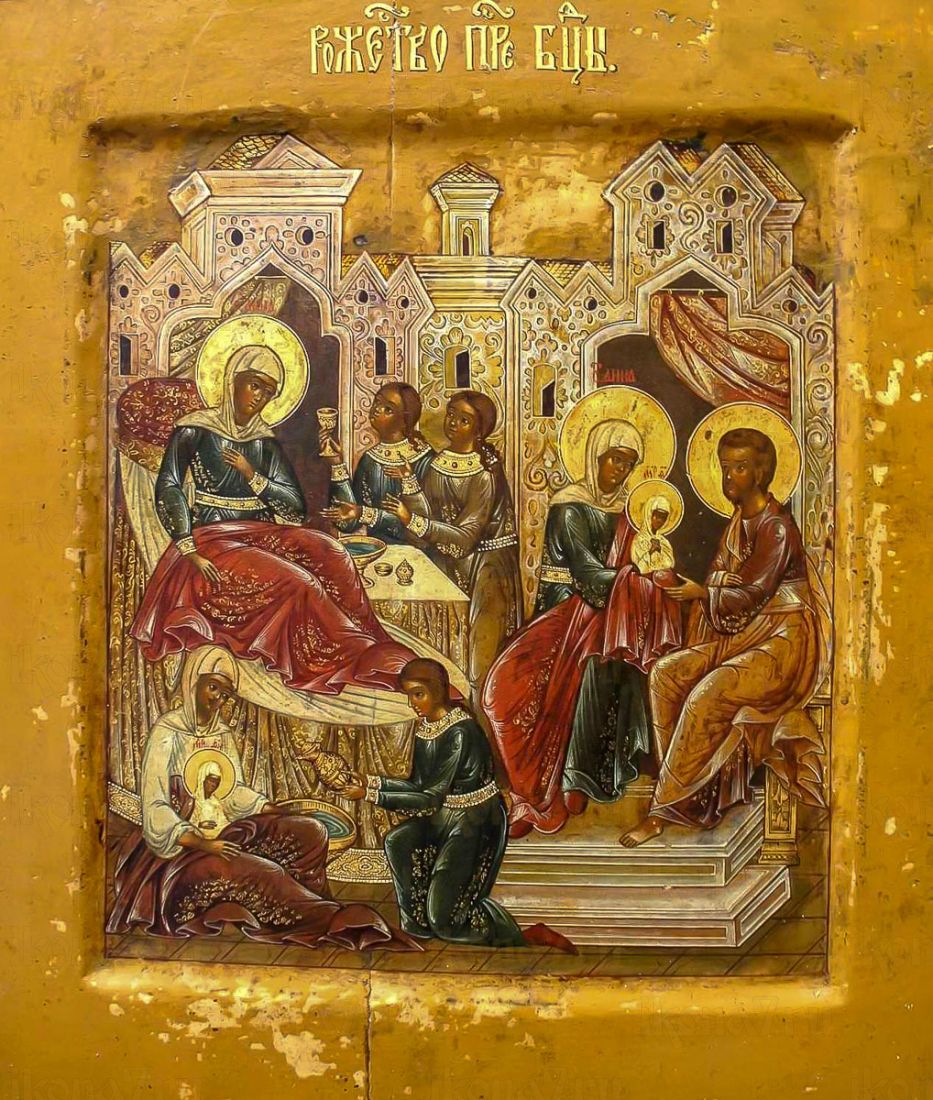 Икона Рождество Пресвятой Богородицы (копия старинной)