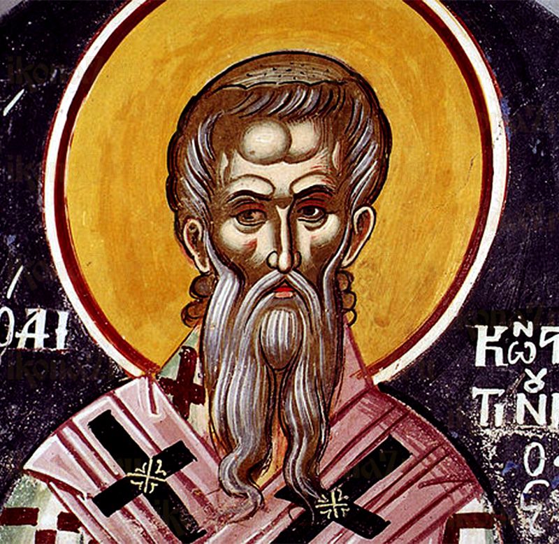 Мефодий Константинопольский (рукописная икона)