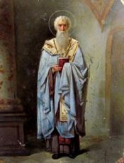 Мефодий Константинопольский (рукописная икона)