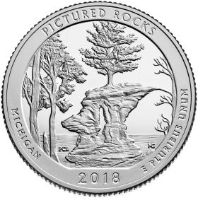 Национальное побережье живописных камней(Мичиган) 25 центов США 2018 Монетный Двор на выбор