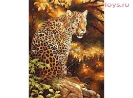 Картина по номерам Грозный леопард 8014