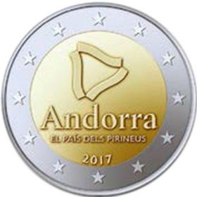 Страна в Пиренеях 2 евро Андорра 2017 BU