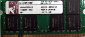 Модуль памяти Kingston DDR2 2Gb PC6400 800Mhz KingSton HPK800D2S6/2G