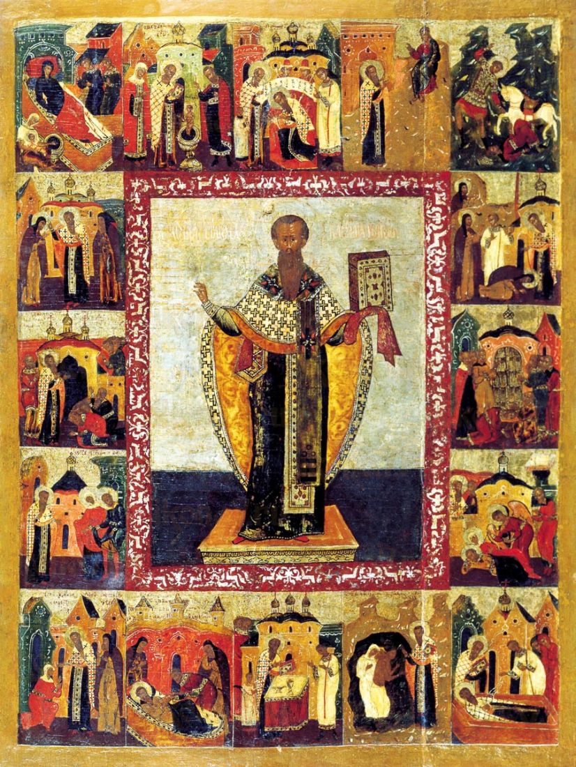 Икона Василий Великий (копия 17 века)