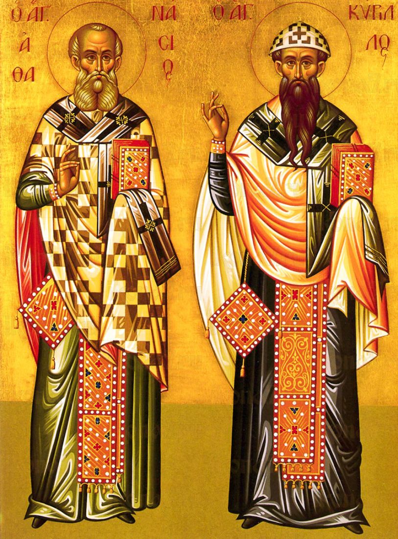 Икона Афанасий и Кирилл Александрийские