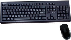 Комплект клавиатура + мышь ASUS U2000 Black USB