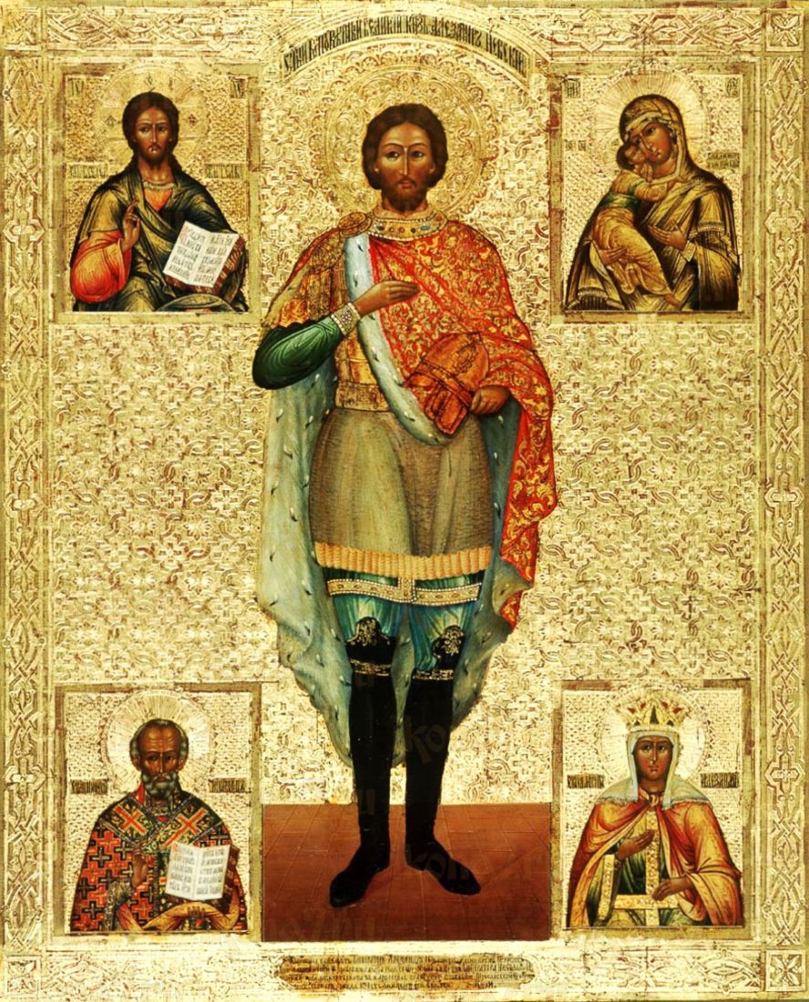 Икона Александр Невский (копия старинной)