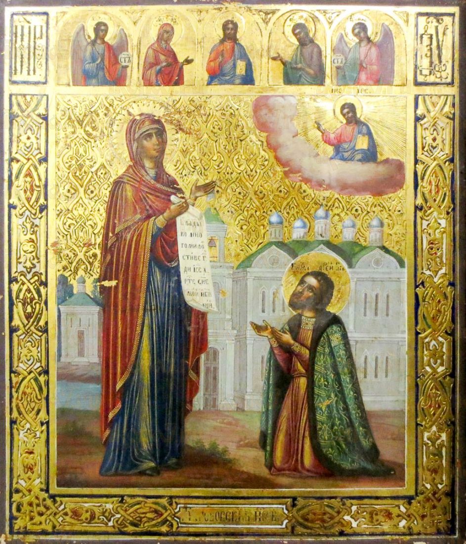 Икона Явление Богородицы Андрею Боголюбскому (копия старинной)