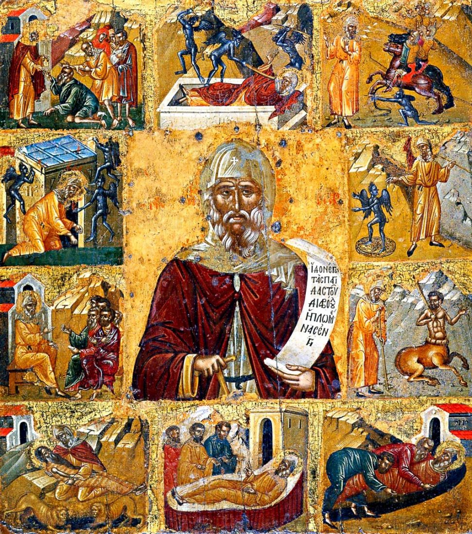 Икона Антоний Великий (копия 16 века)