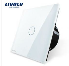 Сенсорный выключатель с таймером, выключатель с реле времени Livolo, цвет белый (VL-C701T-11)