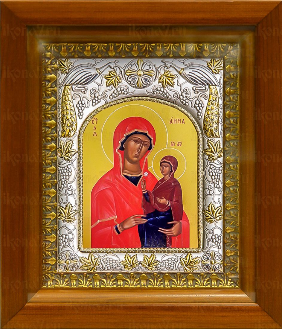 Анна Праведная, мать Богородицы (20х24), серебро