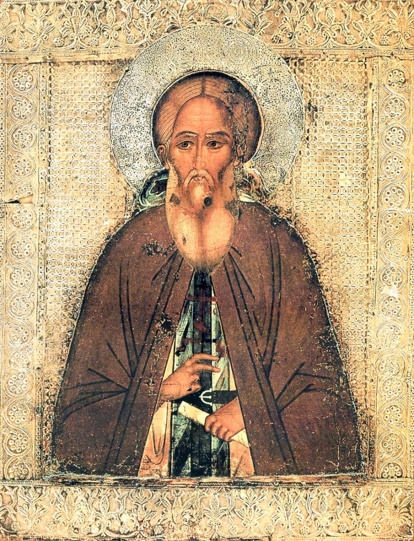 Икона Сергий Радонежский (копия 16 века)